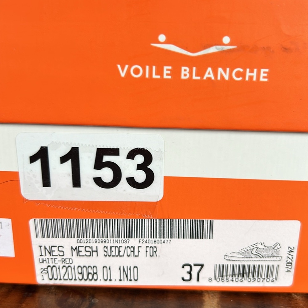 Voile Blanche Ines Perforated Leather Low Top Retro Sneaker NEW EU 37 US 7 - Picture 10 of 10